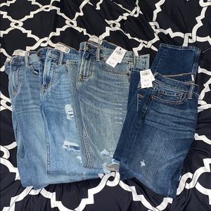 4 pair of Abercrombie Slim fit Jeans